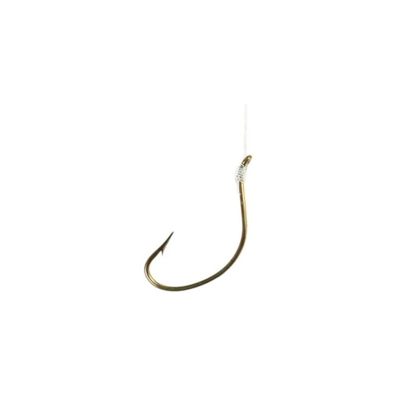 Hurricane Snelled Wide Gap Khale Hooks 36 Qty 6 Gold