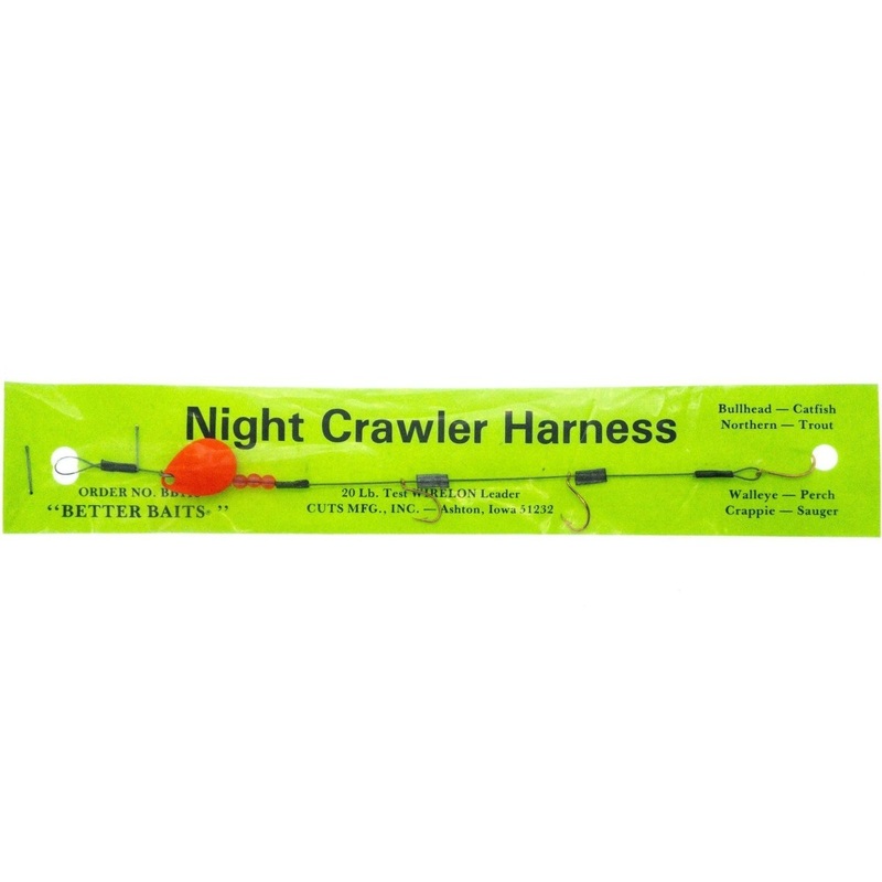 Better Baits Night Crawler Harness Orange