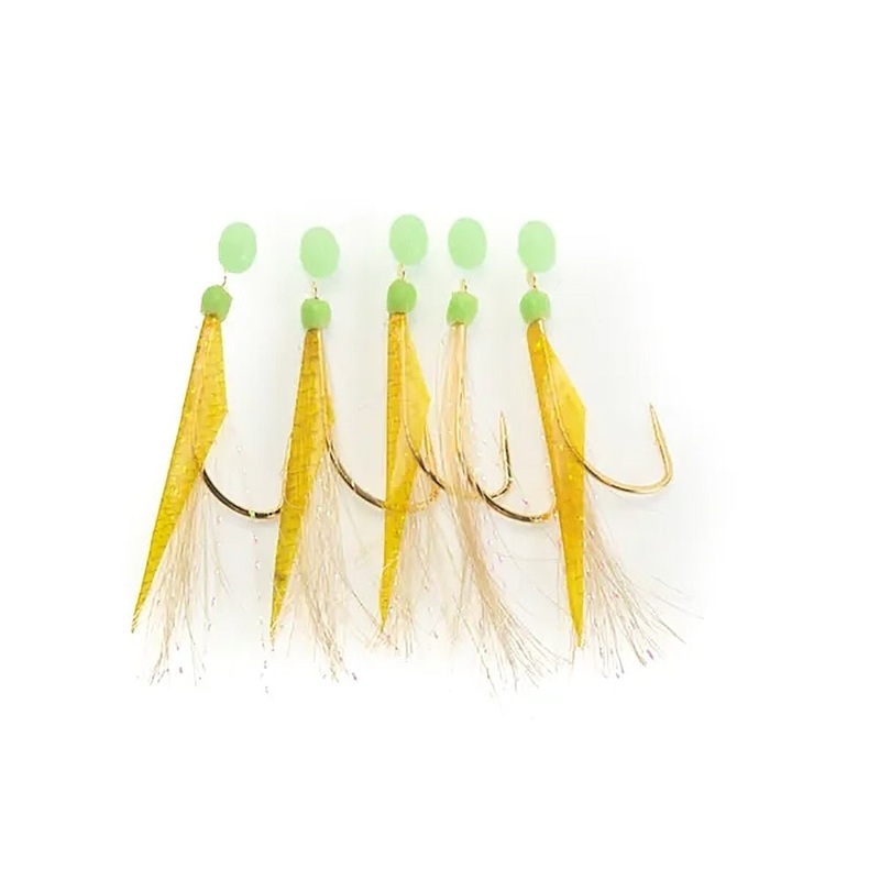 Mustad Mackerel Fish Skin W/Flashabou Sabiki Rigs Qty 5
