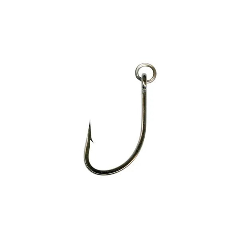 Mustad OShaughnessy Live Bait Hook W/ Action Ring 1/0 Qty 25 Black Nickel