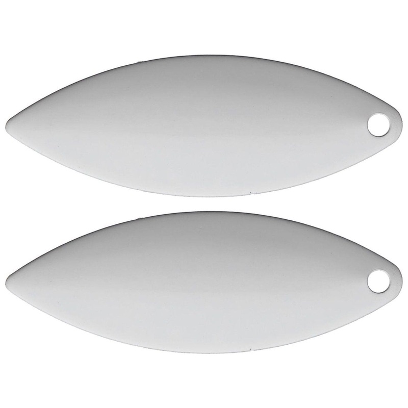 Mustad Willow Spinner Blade 2-3/4 X 13/16 Qty 10 White (Bulk)