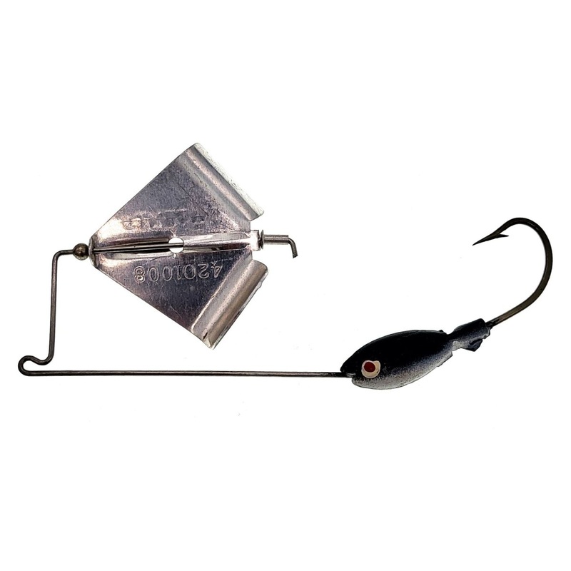 Cato-Brawley Skirtless BuzzBait SpinnerBait 3/4 Oz Qty 5 Black White (Bulk)