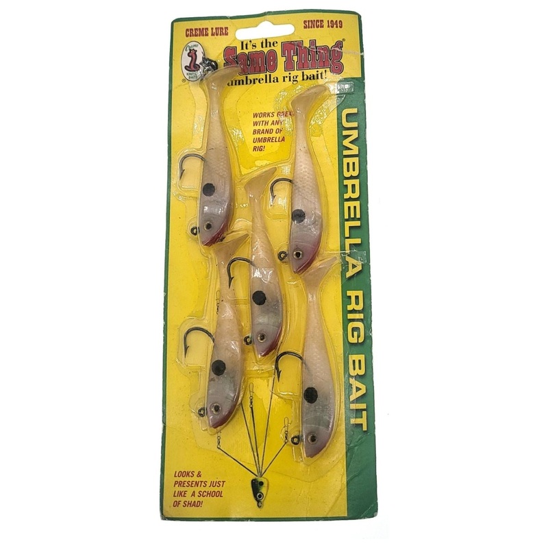 Creme Lure Umbrella Rig Bait 3 5 Pack Pearl White