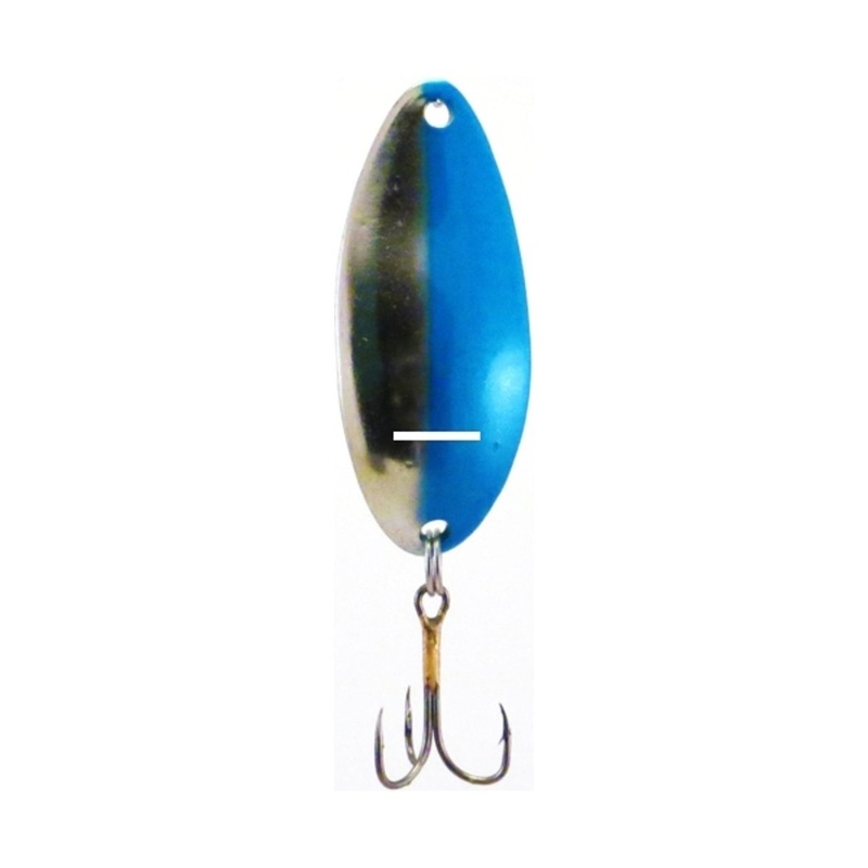 Double X Tackle Rainbow Lightning Spoon 1/2 oz. Metallic Blue Nickel