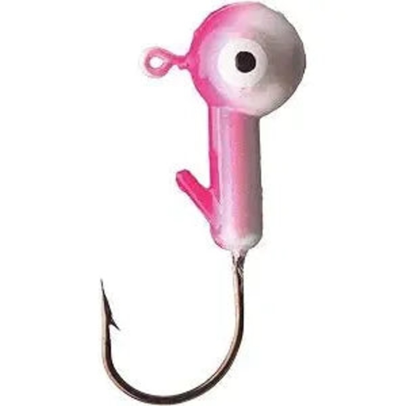 Eagle Claw Ball Head Jigs 3/8 Oz Pink White Qty 10