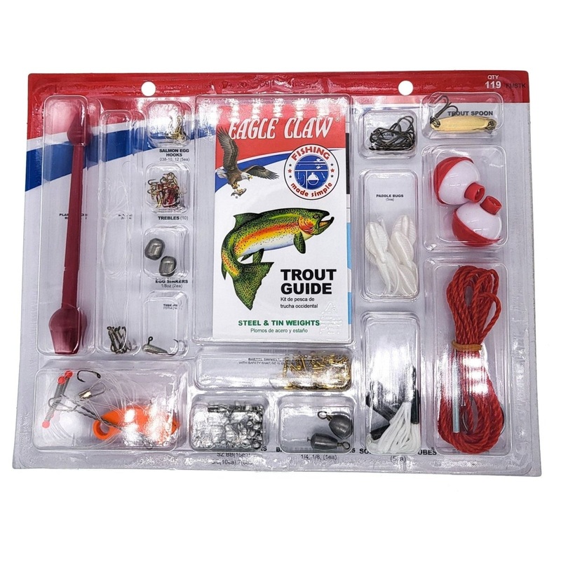 Eagle Claw Trout Kit & Guide 119 Pieces