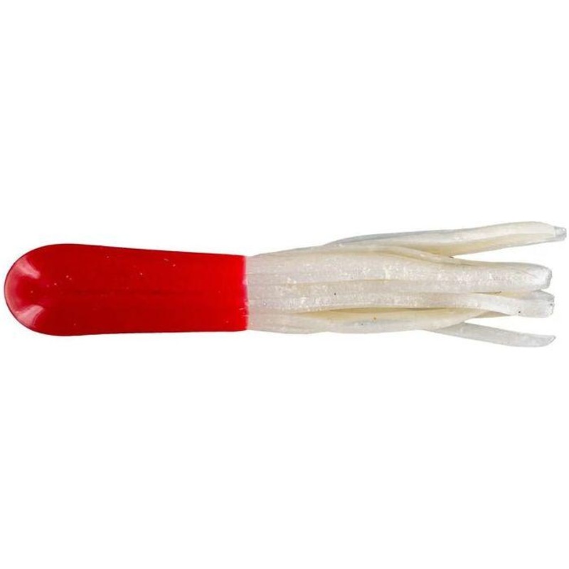 Big Bite Baits 15CRTU11 Crappie Tube 1-1/2 Red/Pearl, 10/Pack