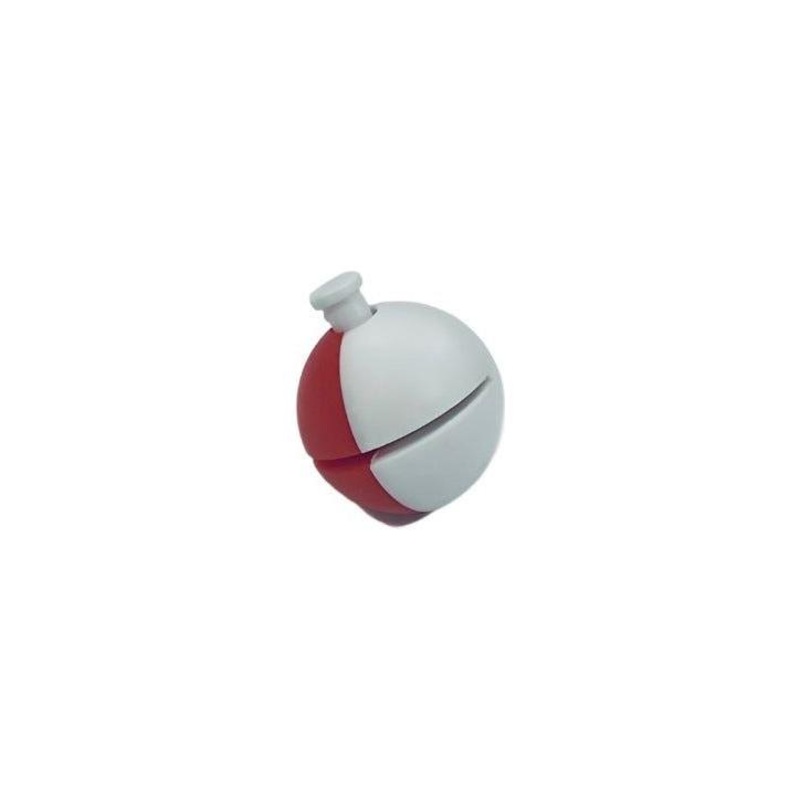 EZ On Bobber Red/White Qty 2|1"|1.5"