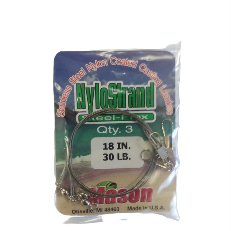 Mason Nylon Leaders Bright 18 Qty 3