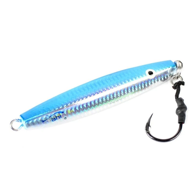 Ahi Assault Diamond Jig Single Hook 5 6 Oz Blue Bass