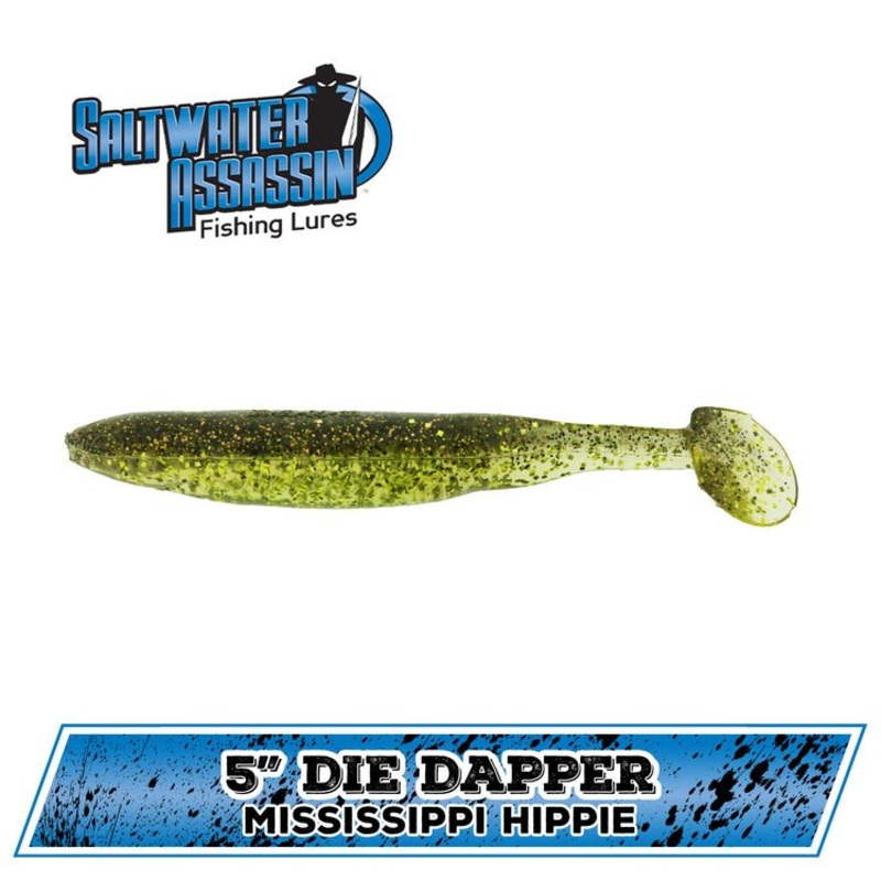 Bass Assassin Die Dapper Shad Tail Swimbait 5 Mississippi Hippie Qty 7