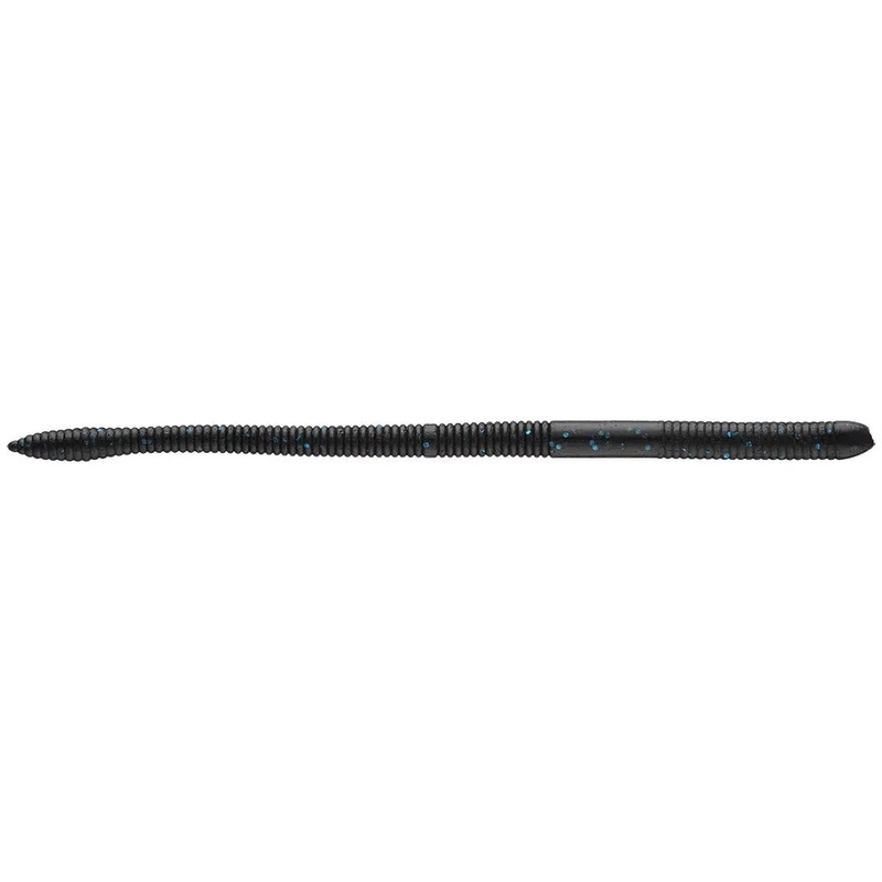 Daiwa Yamamoto Neko Straight Worm 6.5 Black/Blue Flake Qty 10