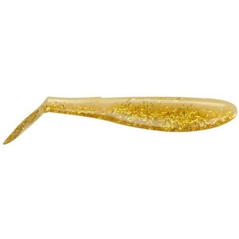 DOA C.A.L. Shad Tail 4 1/2 Oz Glow/Gold Rush Belly Qty 6