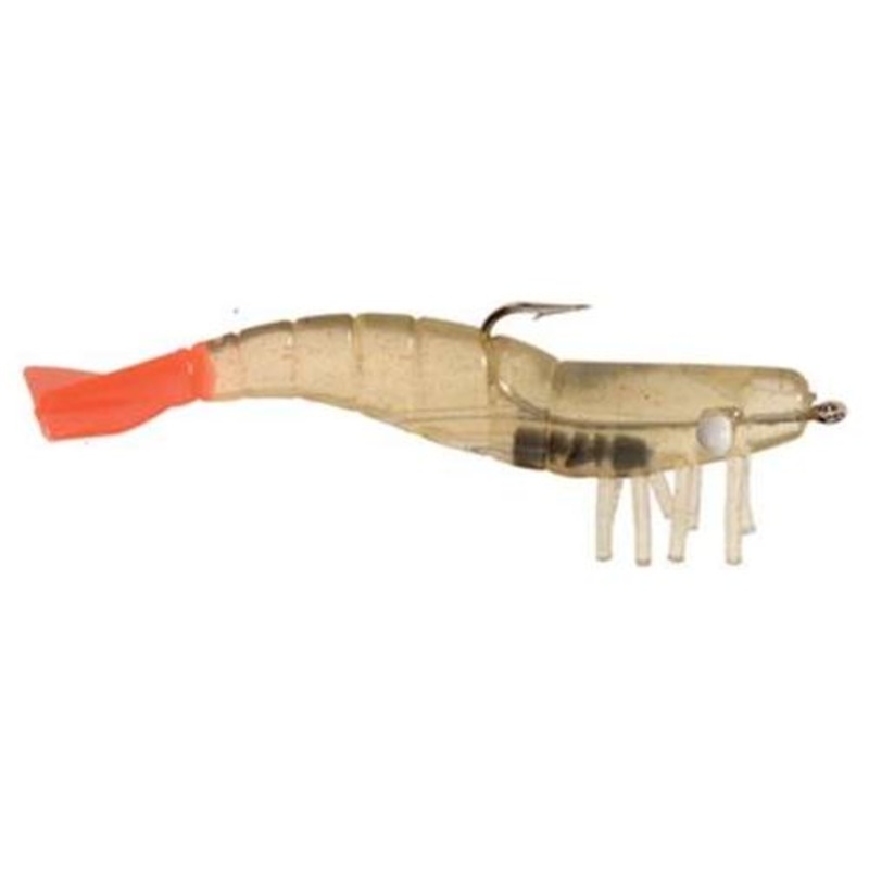 DOA Shrimp Lure 4 1/2 Oz Near Clear/Firetail Qty 1