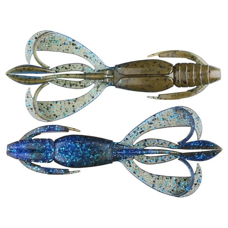 Keitech Crazy Flapper Twin Tail Craw 3.6 Okeechobee Craw Qty 7