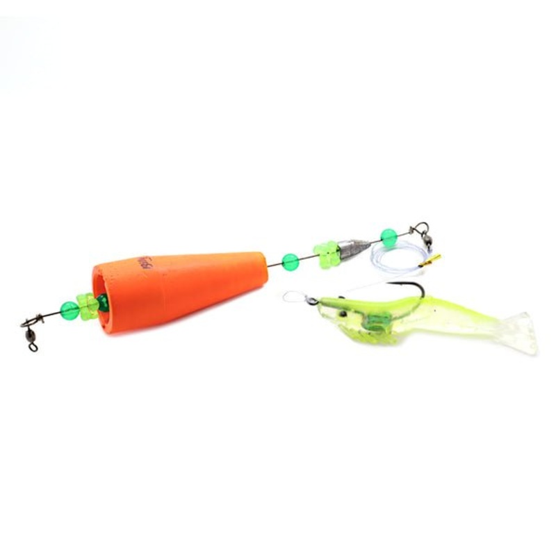 Billy Bay Low Country Lightning Rigged Poppin Cork 3 Shrimp Chartreuse