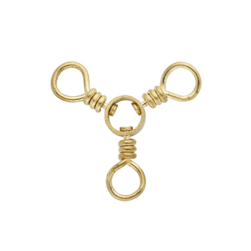 Blade Tackle 3-Way Swivels Sz 3/0 Qty 12 Brass