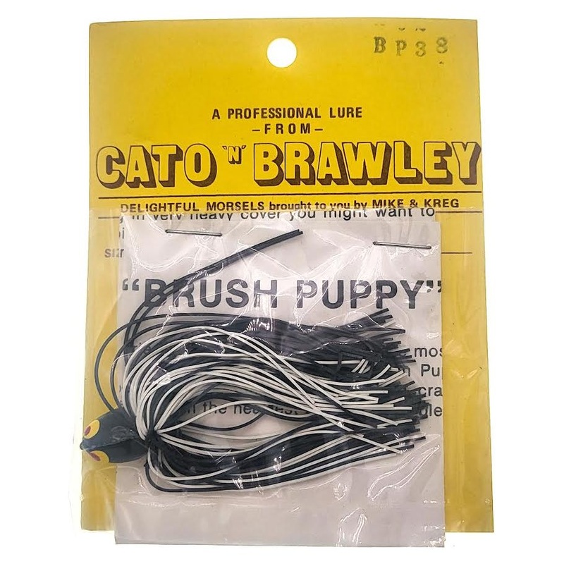 Cato N Brawley Crawling Jigs Brush Puppy 3/8 Oz Black/White
