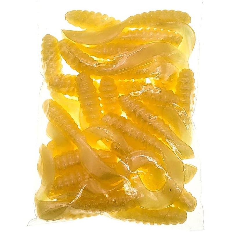FAS Ribbed Curly Tail Grub 3 Qty 25 Pearl/White