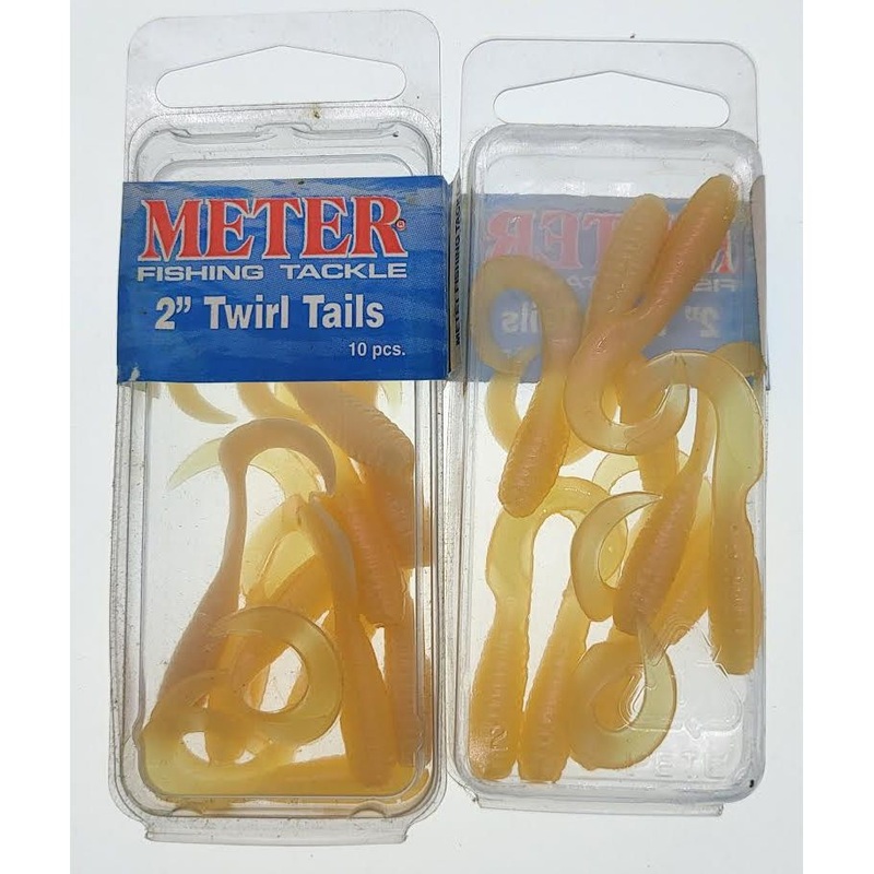 Meter Fishing Tackle Twirl Tails 2 Qty 10 Cream/Pink