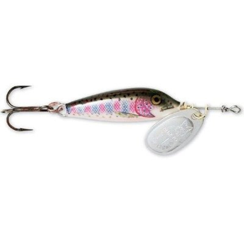 Vibrax Blue Fox Minnow Spin 1/4 Oz Rainbow Trout