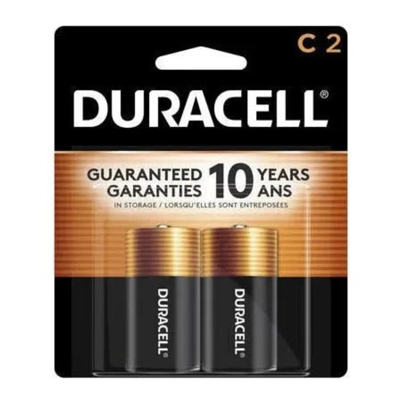 Duracell Coppertop Alkaline Battery C2 Qty 2