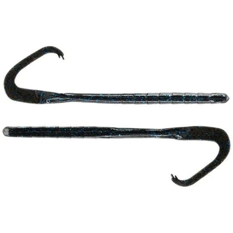 Googan Baits Mondo Worm 7.25 Black/Blue Flake Qty 8