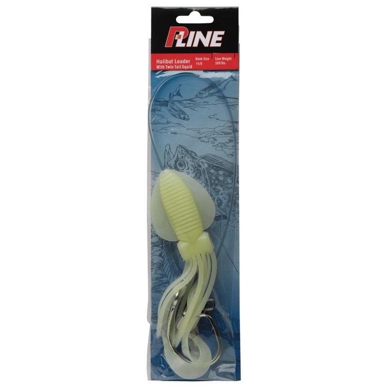 P-Line Halibut leader W/ Twin Tail Squid