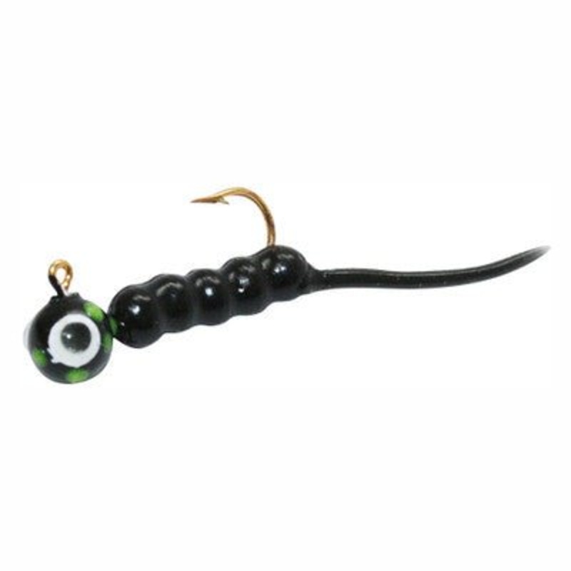 Custom Jigs Glow Tungsten Tutso Black W/Glow Spots/Black Body