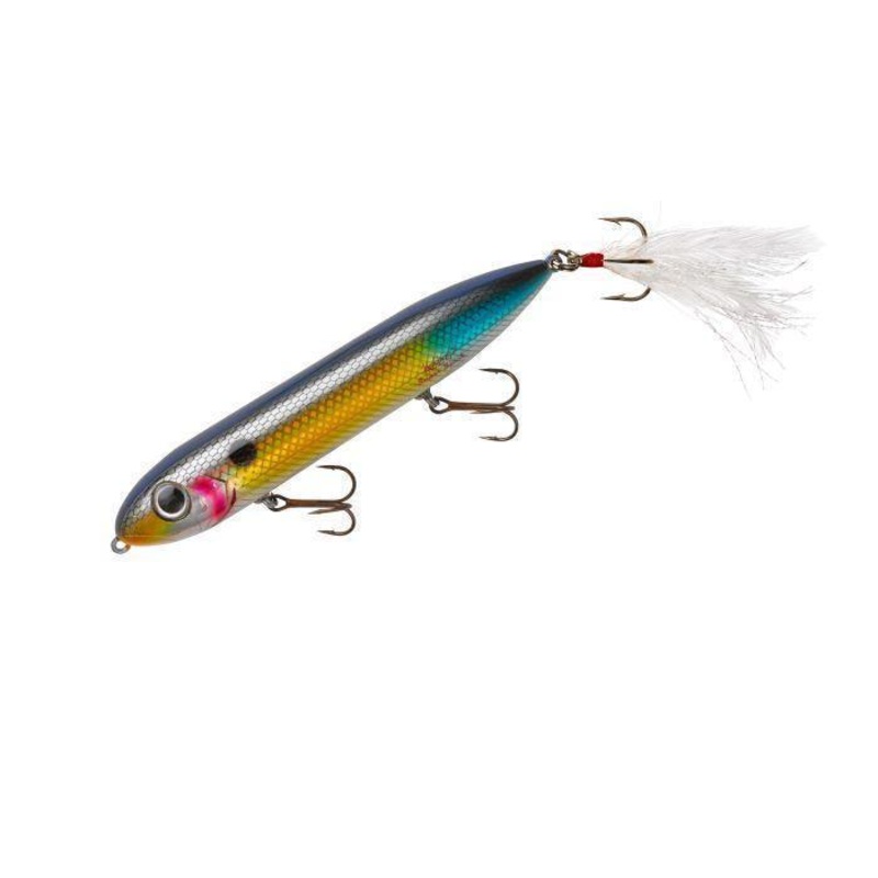 Heddon Feathered Dressed Super Spook 5 7/8 Oz  -Wounded Shad