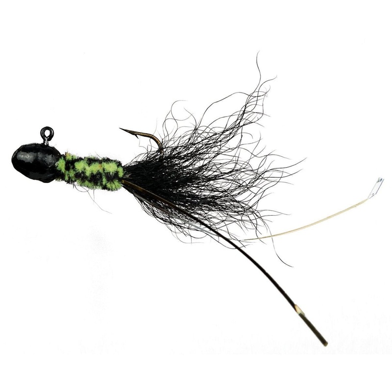 Slater's Jigs Double Trouble Jigs 1/32 Oz Black/Green Card of 12