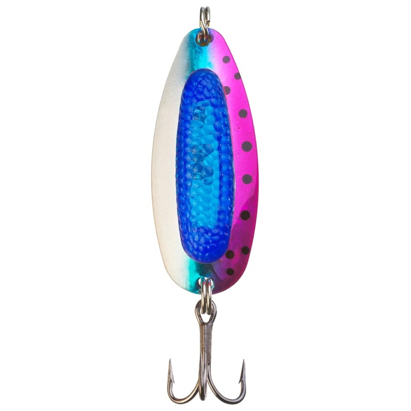 Blue Fox Rattlin' Pixee Spoon 2-1/2 7/8 Oz Holographic Rainbow/Blue