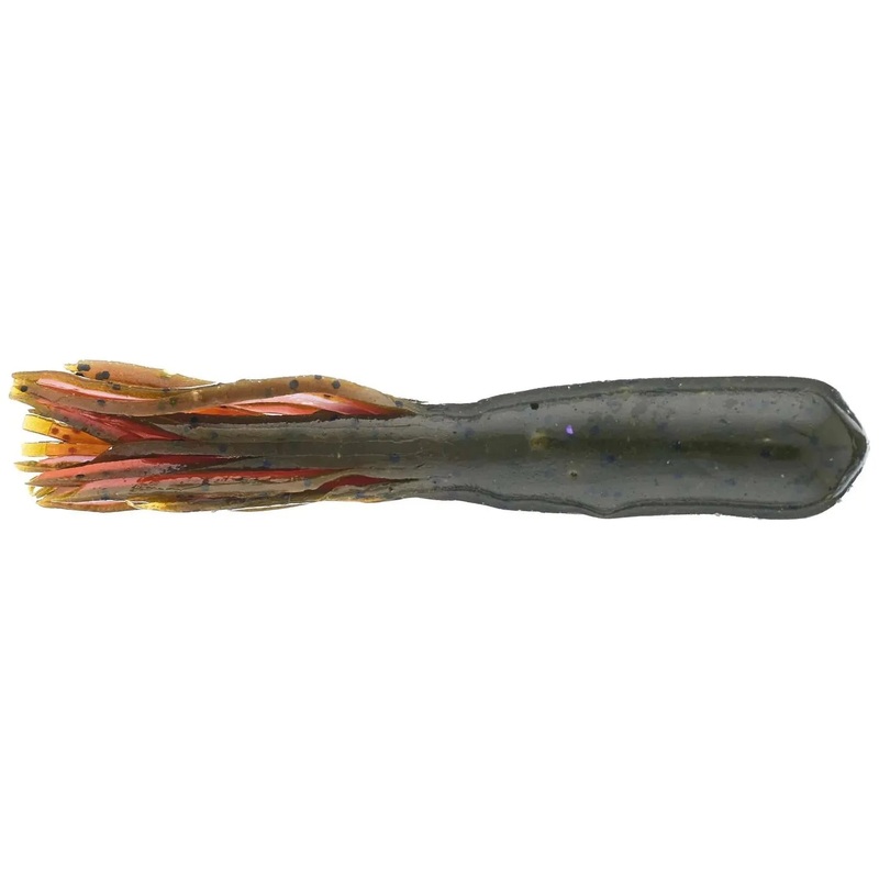 Chompers Ultra Pro Tube Bait 4 Qty 8 Green Pumpkin/Orange Tail