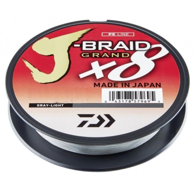 Daiwa J-Braid 8 Strand Braided Line 300 Yds Gray Light