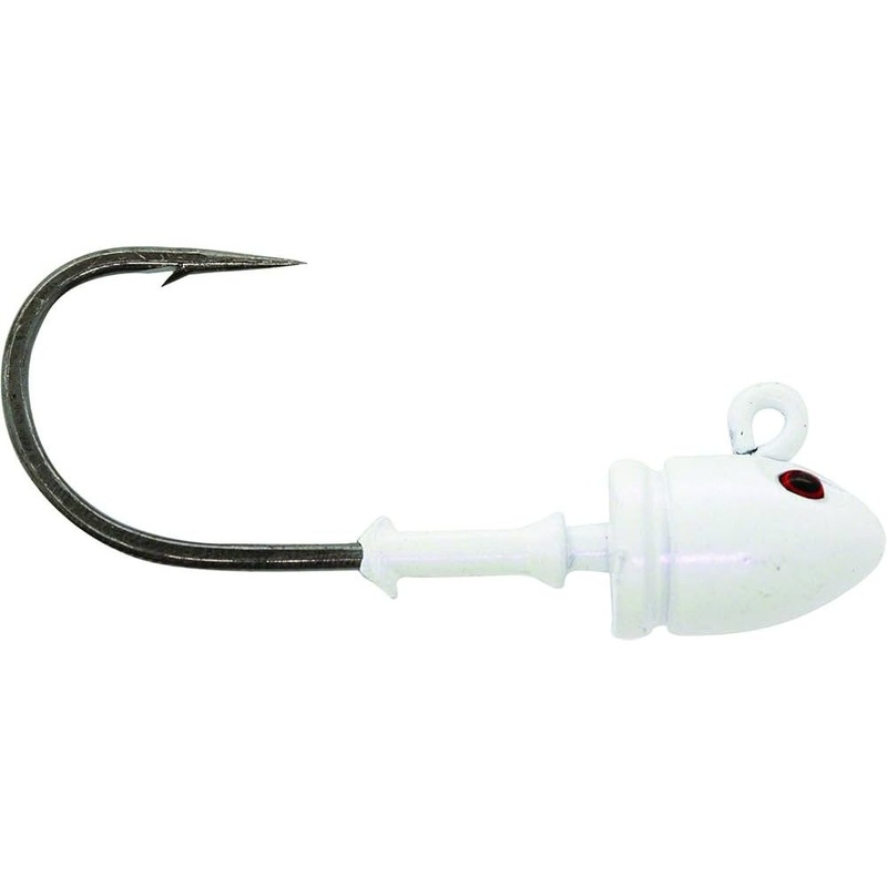 Mustad Bullet Jig Head 3/8 Oz 4/0 Hook White Qty 3