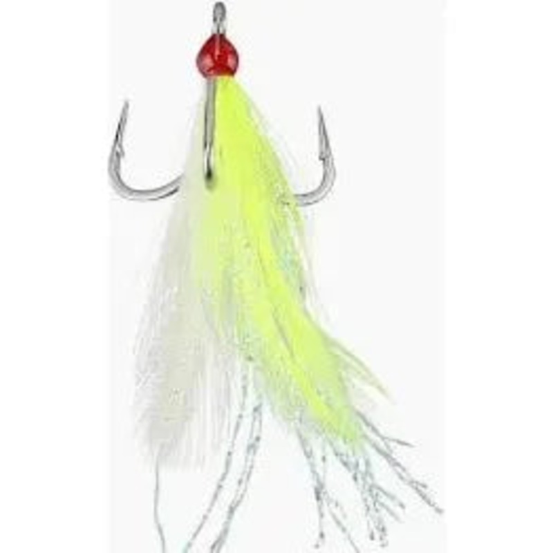 Mustad Feather Triple Grip Tactical Bass Hooks Qty 2 Chartreuse