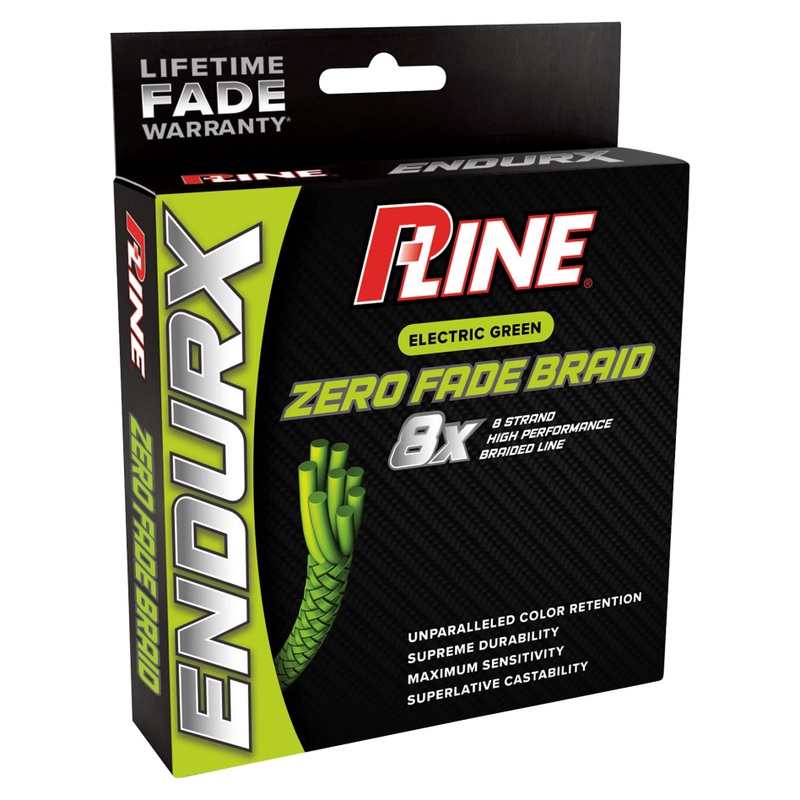 P-Line Endurx No Fade Braid 10lb 300yd Electric Green