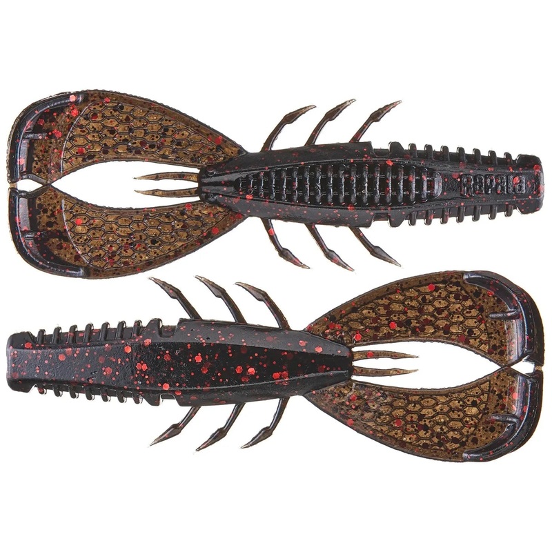 Rapala CrushCity Cleanup Craw 3.5 Qty 7 Black Red Flake