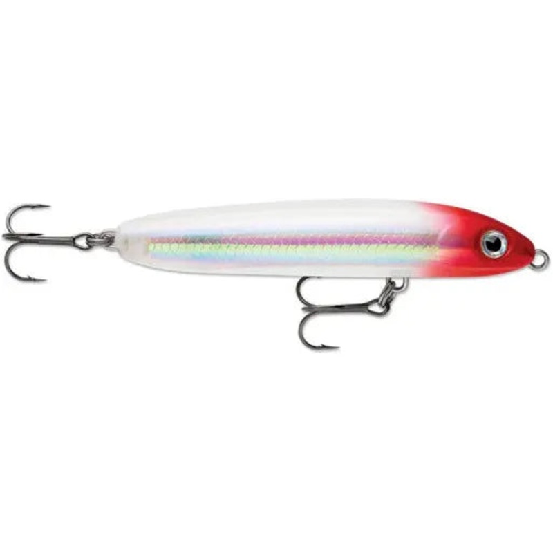 Rapala Skitter V Topwater Rattling Walk-the-Dog 4 1/2 Oz Red Ghost