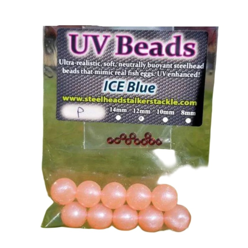 Steelhead Stalkers Soft Beads 10MM (Ice Blue) Peach