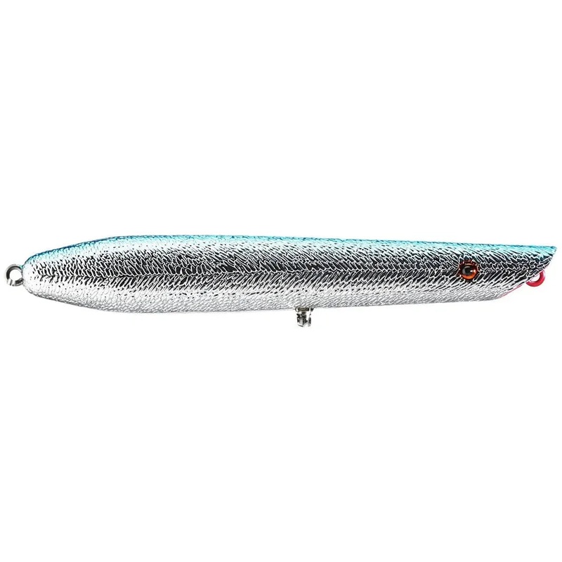 Cotton Cordell Pencil Popper 6-1/2 1 Oz Chrome Blue Black