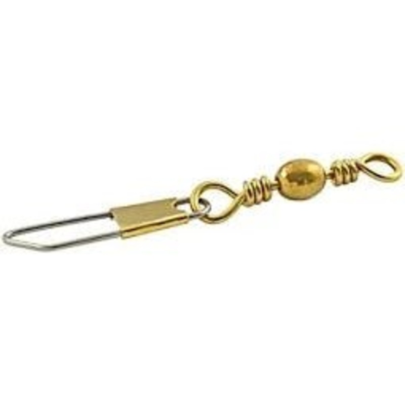 Danielson Barrel Swivel w/Safety Snap Sz 1 Qty 12 Brass