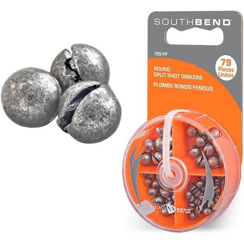 South Bend Split Shot Assortment Sinkers Qty 79