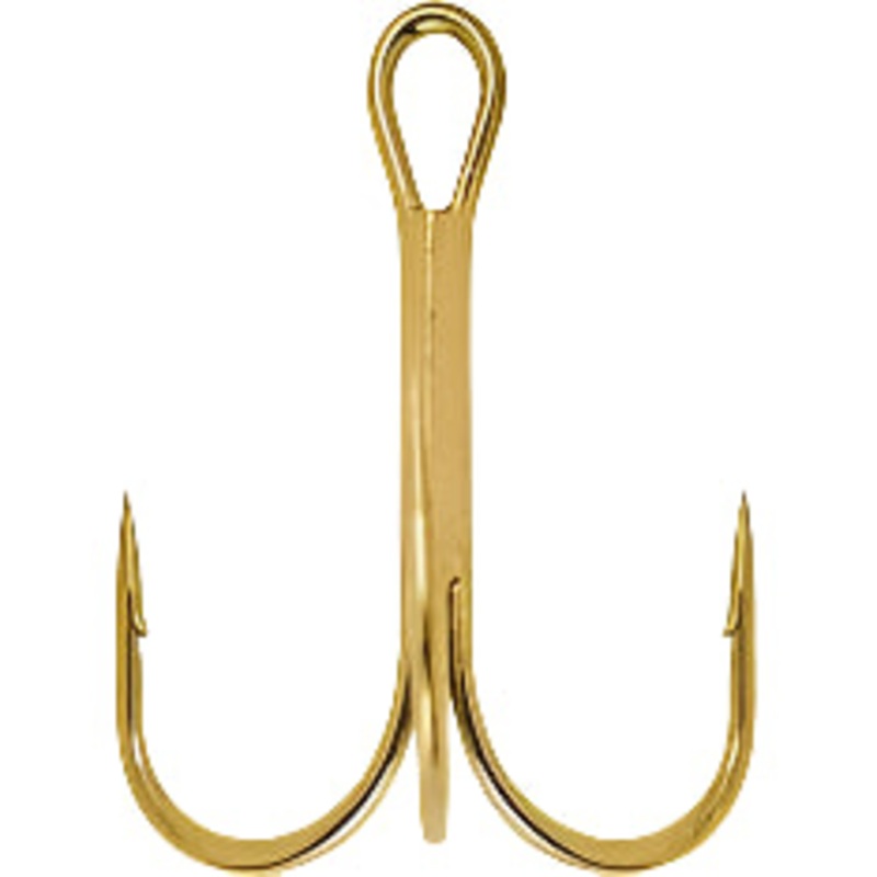 South Bend Treble Hooks Sz 14  Qty 4 Gold