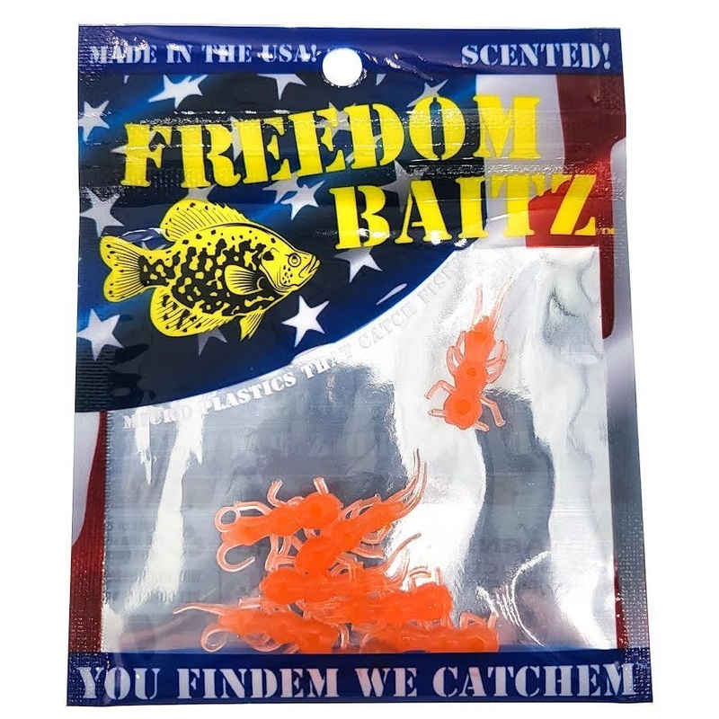Freedom Baits Mark 19 Micro Finesse Creature Bait 1 Qty 8 Orange
