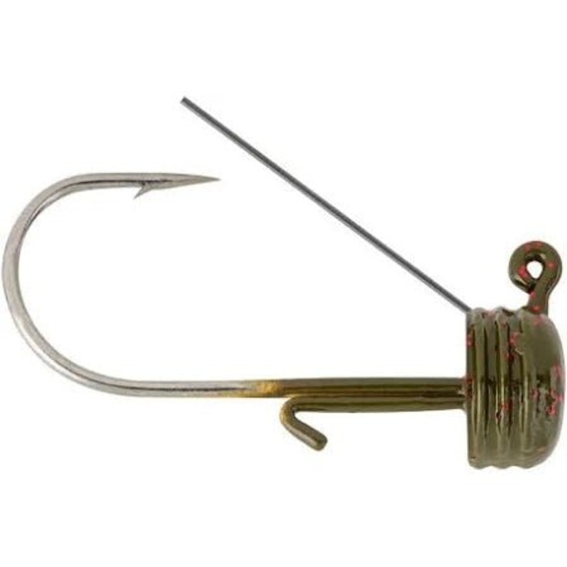 Matzuo Weedless Ned Jig Heads 1/8 Oz Qty 5 Pumpkin Red Flake