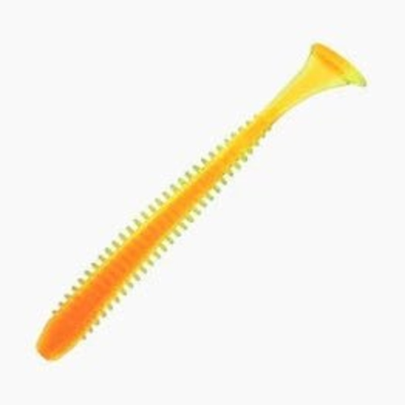 Mister Twister Sassy Swimmer 4 Qty 8 Chartreuse/Orange Core
