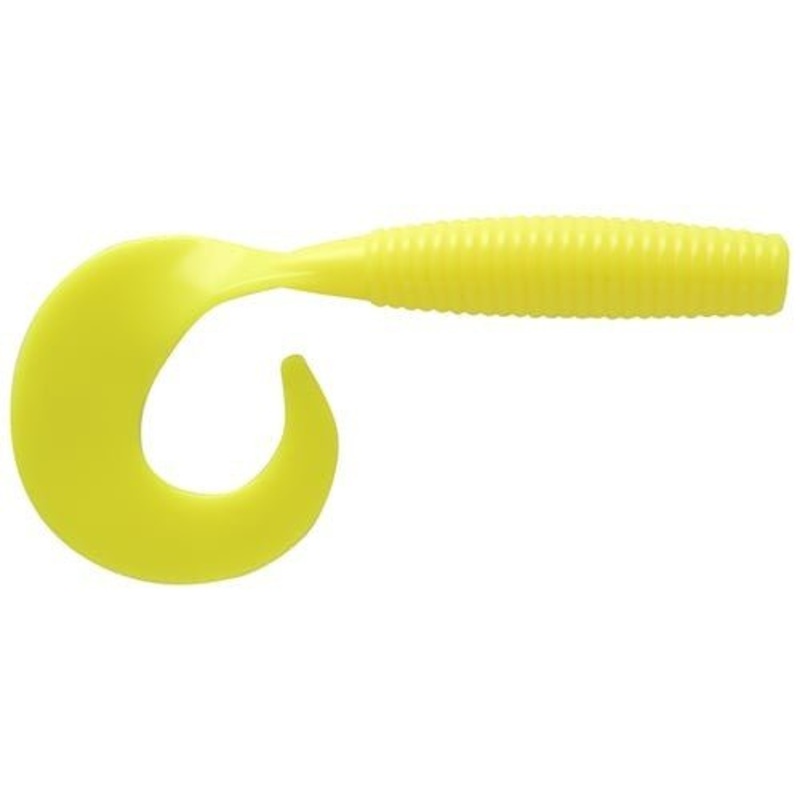 P-Line Striper Worm Tails 6 Qty 6 Yellow