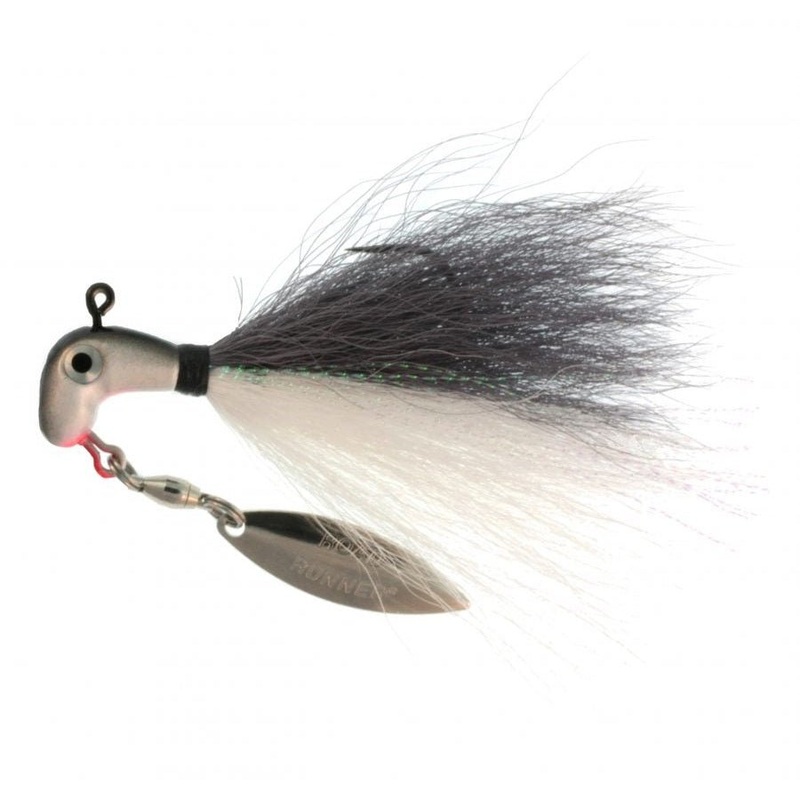 Road Runner Bucktail Pro W/ Buck-Aire 1/4 Oz Shad/White/Gray
