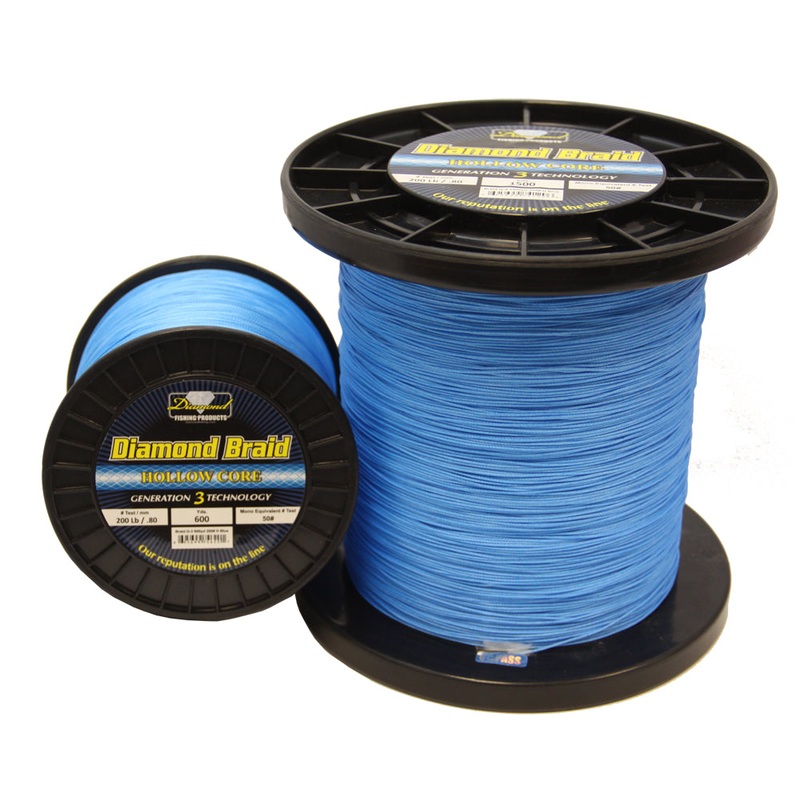 Diamond Fishing Products Generation 3 Hollow Core Braided Line 1500yds Blue